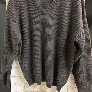 Women’s V-Neck Oversized Sweater Multi-Color